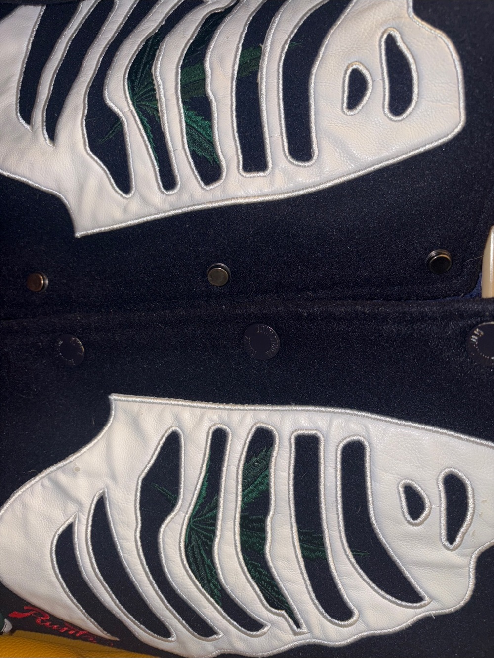RUNTZ worldwide - “SMOKE OUT” Skeleton Varsity Jacket - Picture 4 of 4